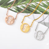 Minimalist Crescent Moon Sun Pendent
