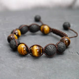 Obsidian & Tiger Eye Beads Bracelet