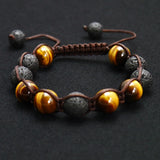 Obsidian & Tiger Eye Beads Bracelet