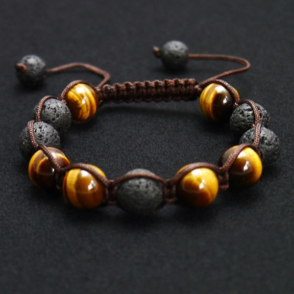 Obsidian & Tiger Eye Beads Bracelet