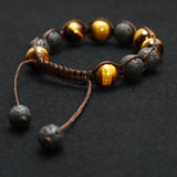 Obsidian & Tiger Eye Beads Bracelet