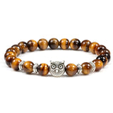 Black Lava Stone Owl Bracelet