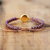 Amethysts Opal String Braided Bracelet