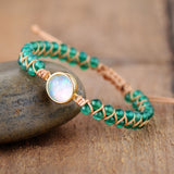 Amethysts Opal String Braided Bracelet