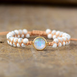 Amethysts Opal String Braided Bracelet