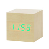 LED Wooden Alarm Clock Watch