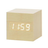 LED Wooden Alarm Clock Watch