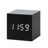 LED Wooden Alarm Clock Watch