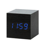LED Wooden Alarm Clock Watch
