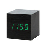 LED Wooden Alarm Clock Watch
