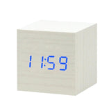 LED Wooden Alarm Clock Watch