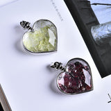 Natural Stone Wishing Heart Glass