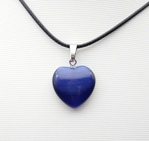 Natural stone heart pendant