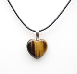 Natural stone heart pendant