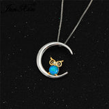 Fire Opal Owl Necklace