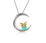 Fire Opal Owl Necklace