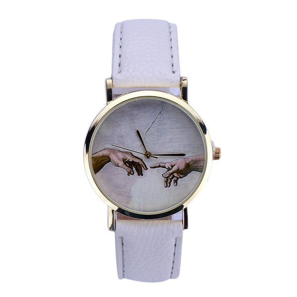 Touch Leather Quartz Wrist Watch