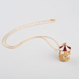 Gold Carousel Chain Pendant Necklace