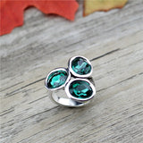 Classic Oval Crystal Ring