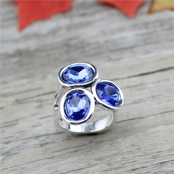 Classic Oval Crystal Ring