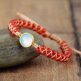 Amethysts Opal String Braided Bracelet