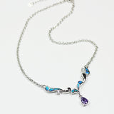 Blue Sea Silver Opal Necklace