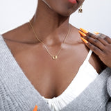 Minimalist Crescent Moon Sun Pendent