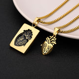 Anatomical Puzzle Heart Necklace