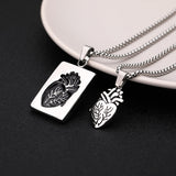 Anatomical Puzzle Heart Necklace