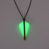 Glow Wood Resin Arrow Necklace