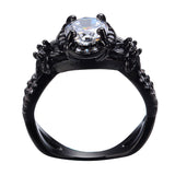 Black Gold Filled White Sapphire RIng