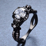 Black Gold Filled White Sapphire RIng