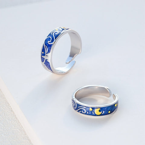 Starry Sky Match Rings