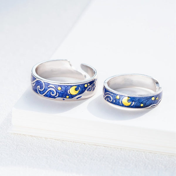 Starry Sky Match Rings
