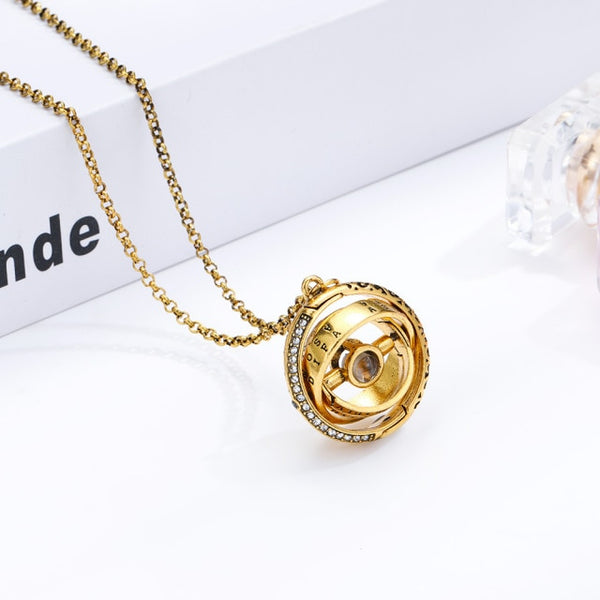 Astronomical Ball I Love You Projection Necklace