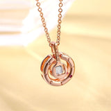 Letter Necklace 100 Languages I Love You