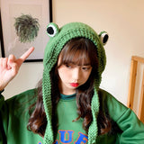 Frog Hat Knitted Beanies