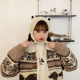 Frog Hat Knitted Beanies