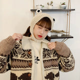 Frog Hat Knitted Beanies