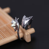 Silver/Black Dragon Ring