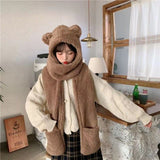 Bear Fleece Scarf (with pouch)