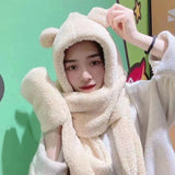 Bear Fleece Scarf (with pouch)