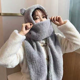 Bear Fleece Scarf (with pouch)