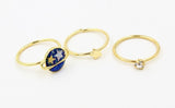 Planet Saturn 13MM Joint Finger Rings Set