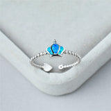 Queen Crown Opal Ring
