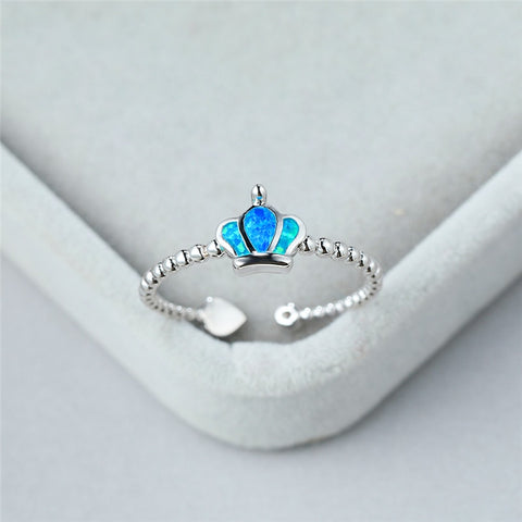 Queen Crown Opal Ring