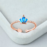 Queen Crown Opal Ring