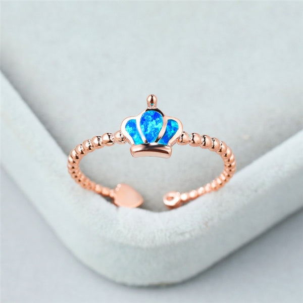 Queen Crown Opal Ring