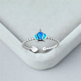 Queen Crown Opal Ring