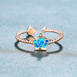 Queen Crown Opal Ring
